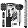 KOTO darts KOTO - Kingfly V1 90% Freccette Soft Tip, Straight, 18G, Argento, Set da 3 | 18G, Softdarts Incl. 3 Barrels, 6 Dart Flight & 6 Shaft, Grip Firm Ring, 90% Tungsteno, Wallet & Incisione Laser, 45mm