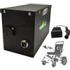 WILLQ Batteria per Sedia a rotelle elettrica Pacco Batteria al Litio 24V | Batterie ricambio per scooter per mobilità, scheda di protezione BMS, con caricabatterie, porta XLR, connettore GX20