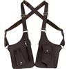 Generisch Borsa a tracolla, in pelle, 27,4 x 31 cm, tasca sul petto, marrone scuro | Antifurto da uomo, per viaggi, pendolari, escursionismo, ciclismo, attività all'aperto, sicurezza, stile di stoccaggio