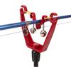 Generic Continental Poggiatesta Poggia Canna ad Arco Doppia Campana | Porta bastoncino in nylon ABS Campana in metallo 12,5 cm Nessun attrezzo necessario Leggero per esterni