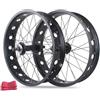 RESHINF 20/24/26 X 4.0-4.9 Ruota Posteriore Anteriore Con Albero Solido Bici Fat | Cerchio 36H, Freno A Disco, Mozzi 135mm/195mm, For Ruota Libera Rotativa 6/7/8/9/10s