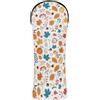 EOSDT Copri testa bianco con zucca autunnale foderata in peluche | Copertura per mazze da golf, impermeabile, design elegante, per la tua mazza da golf