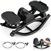 SOFTHOM Mini Stepper Fitness per Casa, 2 in 1 Stepper Fitness con Bande di Resistenza, Fasce di Resistenza, Pedali Antiscivolo&Display LCD&Tappetino, Cardio Gambe/Glutei/Braccia, Attrezzi Palestra