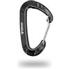 OPENLAND TACTICAL N.ER.G Moschettone 1305U in Alluminio 7075/6061 con Leva a Filo, 12 kN Asse Maggiore, 5 kN Asse Minore, 80,6 x 49,3 mm, 21,3 g