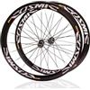 NIKANXIA Set Ruote 700C Bici da Strada, Freno a Disco Center-Lock | Altezza Cerchio 40/50mm, Asse Passante 12x100/12x142mm, 24H, Lega di Alluminio, Compatibile Cassetta 7-12 Velocità