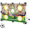 Generisch Porta da calcio 2 in 1 per bambini, pieghevole con 5 aree di bersaglio, attrezzatura da allenamento da calcio portatile, allenamento professionale con gioco sportivo all'aperto, campo sportivo