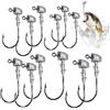 Generic Set di 12 ganci per esche a forma di riccio marino, per pesca in acqua | Ami da pesca per pesce persico, siluro, trota, crappie, salmone, carpe, acqua salata e mare