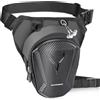 Ledebouk Marsupio Cosciale Borsa da Gamba Moto EVA Impermeabile con Guscio Rigid per Uomo e Donna (Nero)