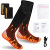 LYPPUL Calze Riscaldate a Batteria, 5000mAh Calzini Riscaldati con 4 Temperature, Calze Riscaldanti Ricaricabili per Uomo e Donna, calze Riscaldate Ricaricabili per Sci Trekking Ciclismo Sci Caccia