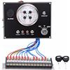 Holigie 12V 4 in 1 Set di indicatori per Quadro Strumenti per Barche Livello Olio Pressione Olio Voltmetro Temperatura Acqua