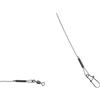 Vibsky 10 piombini da pesca in fluorocarbonio con girelle girevoli e Quick Snap, test di pressione da 7 a 18 kg, filo morbido invisibile