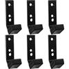 Toyvian 6 Pezzi Supporto per Bilanciere a Parete, Rack Nero in PC | Design Leggero e Compatto, Superficie Liscia senza Sbavature, per Bilancieri e Squat Rack
