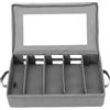 Gupcaqosjw Portaposate con Coperchio Vassoio per Posate con 5 Scomparti e Finestra | Porta Cucchiai e Forchette per Cucina, Piano di Lavoro, Cassetto, Cottura, Viaggio, Campeggio, Picnic, Outdoor