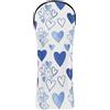 EOSDT Striking Valentine - Copri testa per golf, motivo: cuore, colore: Blu | Copertura impermeabile per mazze da golf, per papà, perfetta per la tua mazza