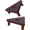 Toyvian 2 Pezzi Porta Pallone Triangolare in Legno Marrone per Calcio e | Montaggio Semplice, Finitura Naturale Liscia, per Ufficio e Area Ricreativa, Salvaspazio e Facile da Pulire