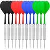 CyeeLife freccette con punta in metallo, set di 12 freccette Steel Darts con sistema integrato di volo e asta in 4 colori, set di freccette con punta in acciaio