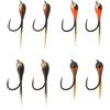 OTOTEC 8 Esche Da Pesca A Mosca In Acciaio Al Carbonio Per La Pesca Al Black Bass Trota E Salmone 10,5x2,5 Mm