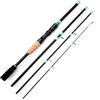Vibsky Canna da pesca in fibra di vetro, 1,65 m, 1,8 m, 2,1 m, 4-5 sezioni M, canna da pesca per colata a tono, 2500 g, carico nero