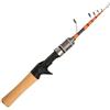 Vibsky Canna da pesca telescopica ultra leggera, 1,5 m, in fibra di carbonio, linea 1 32-1 da 4 once con 7 sezioni, compatta, per pesca a spinning