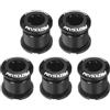 QUARKZMAN 5 Pz Doppio Anello della Catena Bulloni M8 Lega di Alluminio Nero | Pedivella Bicicletta Dadi Vite tiara Catena, Per Bici Da Strada Mountain Bike