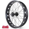 RESHINF Ruota Anteriore Bici Fat 20/24/26 Pollici Ruote Ad Albero Pieno | Cerchione Cavo 36H Freno A Disco, For Bici Elettrica Da Spiaggia Con Copertoncino Da 4.0''-4.9''