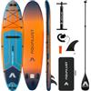 AQUALUST 12.0 iSUP Board Stand Up Paddle Set tavola da surf gonfiabile 365 cm SUP 170 kg arancione