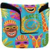 decoryou Colorful Masks Summer Mallet Putter Cover Chiusura Magnetica | Copritesta per putter da golf,per la maggior parte delle marche,Pelle PU impermeabile