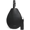 LeeQinersw Custodia Racchette Sport Borsa Racket Porta Racchette Tracolla Pelle PU Impermeabile Scomparto Principale Anti Graffi Porta Borraccia Spallaccio, Nero