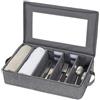 Generico Portaposate con Coperchio Contenitore Posate con Finestra Trasparente | Organizer per Argenteria per Cucina, Piano di Lavoro, Cassetto, Cottura, Viaggio, Campeggio, Picnic, Outdoor