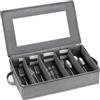 Jiimhte Portaposate con coperchio Vassoio per Posate con 5 Scomparti e Finestra | Porta Cucchiai e Forchette per Cucina, Piano di Lavoro, Cassetto, Cottura, Viaggio, Campeggio, Picnic, Outdoor