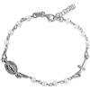 Sinfonie Bracciale Uomo Donna Rosario in Argento 925% E Perline Nere onice 21 cm