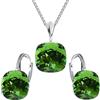 MŚ 1997 MENNICA ŚWIDNICKA Set di gioielli da donna in argento 925 con collana, cristalli di marca di alta qualità, orecchini con catena, regalo per donna
