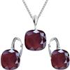MŚ 1997 MENNICA ŚWIDNICKA Set di gioielli da donna in argento 925 con collana, cristalli di marca di alta qualità, orecchini con catena, regalo per donna