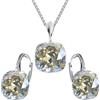 MŚ 1997 MENNICA ŚWIDNICKA Set di gioielli da donna in argento 925 con collana, cristalli di marca di alta qualità, orecchini con catena, regalo per donna