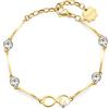 Brosway Bracciale Donna, Bracciale Rigido in Acciaio e Cristalli con Simbolo Infinito | Collezione Chakra - BHKB030