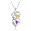 Jeweidea Collana con Nome Personalizzato per Donna - Collana Infinity da Donna con Incisioni Nomi dei Bambini Collana con Pietre Portafortuna per Mamma Nonna Regali per Festa della Mamma