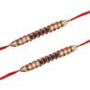 Amelia Rudraksha Rakhi For Bhaiya | Rudraksha and Pearl Design Rakhi For Bhai | Adorable and Traditional Rakhi | Handcrafted Designer Rakhi - Pack of 2