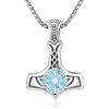 REDSUN - Collana con ciondolo a forma di freccia vichinga, martello di Thor, in argento sterling 925, con ciondolo a forma di croce, ciondolo celtico, amuleto, per uomo, figlio, ragazzo, donna, uomo e