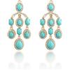 Chiara Feragni CHIARA FERRAGNI Orecchini Donna in Ottone, Oro Giallo, Collezione TURQUOISE, Pendenti, Turchese - J19AYT06