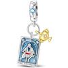 QIKAOLA Ciondoli in argento sterling S925 Serie di carte dei tarocchi Charms per bracciali e collane europee per donne