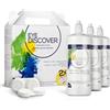 EYE DISCOVER | Soluzione unica per lenti a contatto morbide | 3 x 360 ml, 2 portalenti antimicrobici | Disinfetta, elimina proteine, idratazione | Comfort e manutenzione giornaliera