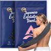 ANWEIXUE 2 asciugamani esfolianti per la doccia, 120 cm di lunghezza, colore: nero e rosa