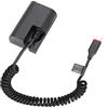 King Ma KingMa LP-E6 Dummy-Batteria, Sostituto per Fotocamere Canon | Decodato Completamente, Cavo a Molla Type-C, Compatibile con Canon EOS R/R5/R6/90D/80D/70D/60D/60Da/5D II/6D II/7D II