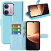 BOCTECH Cover a Libro in Pelle per Xiaomi Redmi 17C 5G, Blu | Custodia Portafoglio, Pelle Sintetica, Silione, Porta Carte, Chiusura Magnetica, Supporto Pieghevole, Antiurto Flip Case