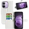 BOCTECH Cover a Libro per Redmi Note 17 Pro Max/Pro Plus 5G, Bianco | Custodia Portafoglio, Pelle Sintetica, Silione, Porta Carte, Chiusura Magnetica, Supporto Pieghevole, Antiurto Flip Case