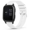 Tobfit Cinturino per Garmin Venu Sq Music, 20mm Cinturino in Silicone Sportivo per Garmin Venu Sq 2 Music/Venu Sq 2 /Venu Sq/Venu/Venu 2 Plus (1Bianco)
