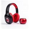 TECHMADE Ac Milan- Cuffie Senza Filo Cuffie Wireless Over-Ear, Cuffie Bluetooth Regolabili, Cuffie con Microfono Incorporato, HiFi Stereo, Micro SD Slot, per iPhone/Android/Viaggio/PC (CON SPEAKER)
