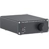 Fosi Audio V1.0B Compatto Amplificatore Audio, Chip TI TPA3116D2, 50Wx2, Mini Amplificatore HiFi Stereo, 2.0 Canali Class D Integrato, Stile Retrò anni '70 e '80, per Sistema HiFi, Diffusori Passivi