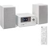 MEDION P85003 Micro Audio System sistema compatto (radio Internet, DAB+, radio PLL FM, Bluetooth, connessione USB, AUX, 2x150 W) bianco