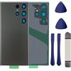 LiXiongBao Sostituzione del vetro posteriore S23 Ultra per Samsung Galaxy S23 Ultra 5G Cover in vetro posteriore con obiettivo della fotocamera preinstallato e adesivo, con kit di strumenti di riparazione,Verde